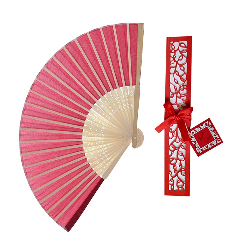 2pcs Folding Fans Delicate Chinese Style Fan Framework Fan with Box for Women - Image 5