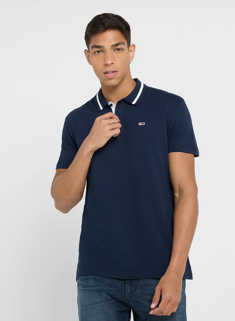 TOMMY JEANS Logo Slim Fit Polo