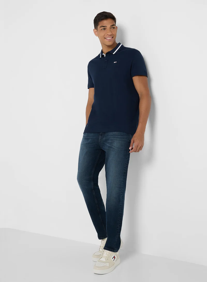 TOMMY JEANS Logo Slim Fit Polo