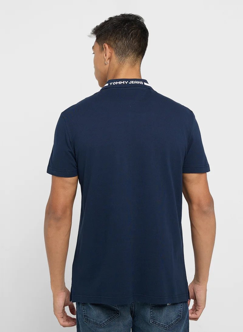 TOMMY JEANS Logo Slim Fit Polo