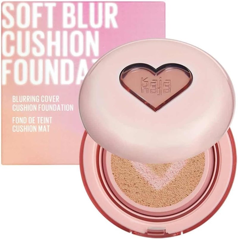 كاجا كريم أساس كاجا سوفت بلور كوشن - لون فاتح متوسط ​​- كريم أساس سائل خفيف الوزن مع أداة تطبيق إسفنجية - تغطية طبيعية قابلة للبناء - لمسة نهائية ناعمة - تركيبة مرطبة تدوم طويلاً