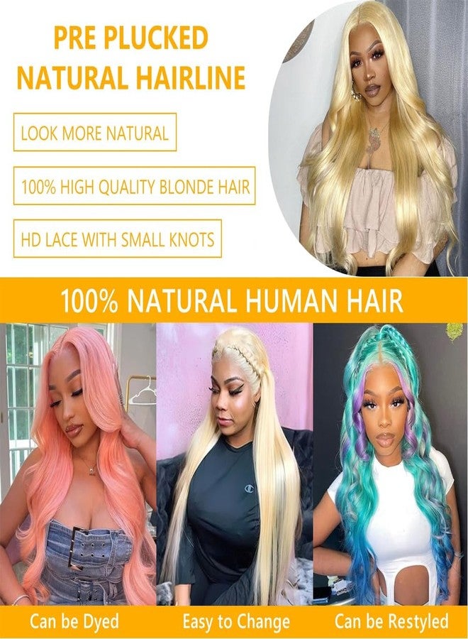 QTHAIR 18A #613 Straight HD Lace Closure(18") Russian Blonde #613 Straight 4X4 Human Hair Lace Closure 100% Platinum 613 Honey Blonde Human Hair for Women - Image 4