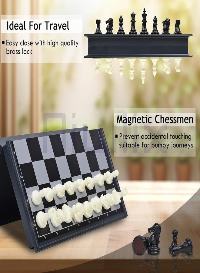 NIRBHI Magnetic Chessboard Game Set with Folding Travel Friendly Portable Storage Case Chess Board Set with 2 Players Toys for Kids and Adults, Folding Chess Board, Educational Board Game Set - Image 4