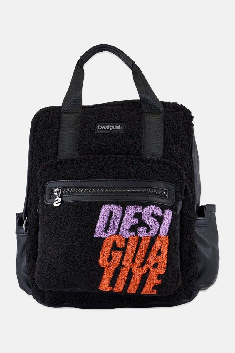 DESIGUAL Women Embroidered Backpack, Black - Image 1