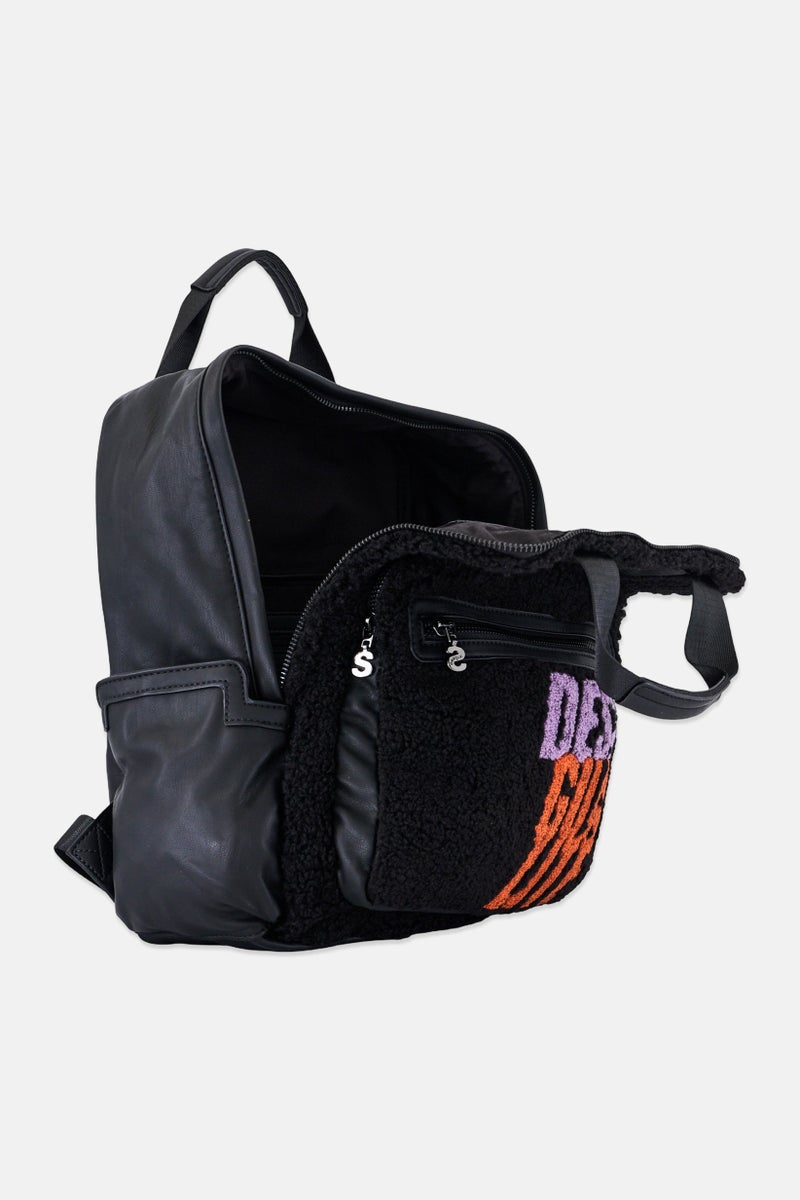 DESIGUAL Women Embroidered Backpack, Black - Image 3