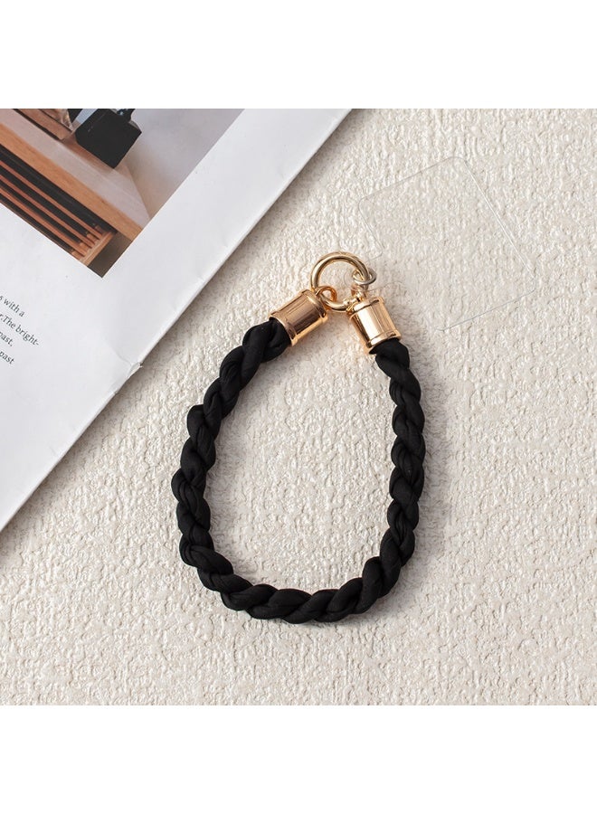 NIBEMINENT Beaded Phone Lanyard, Anti Lost Removable Wrist Strap, Chain Scarf Bracelet Pendant, Phone Keychain Lanyard,43/Black