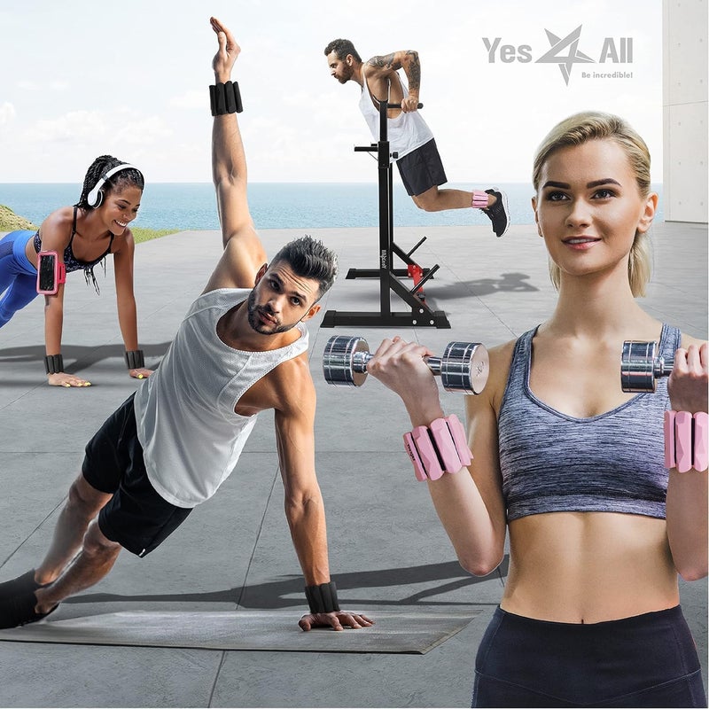 Yes4All مجموعة أوزان المعصم والكاحل Yes4All 2x 1lb سيليكون فاخر قابل للتعديل للنساء والرجال في المنزل، صالة الألعاب الرياضية، اليوغا، الكارديو، البيلاتس، الجري - Image 5