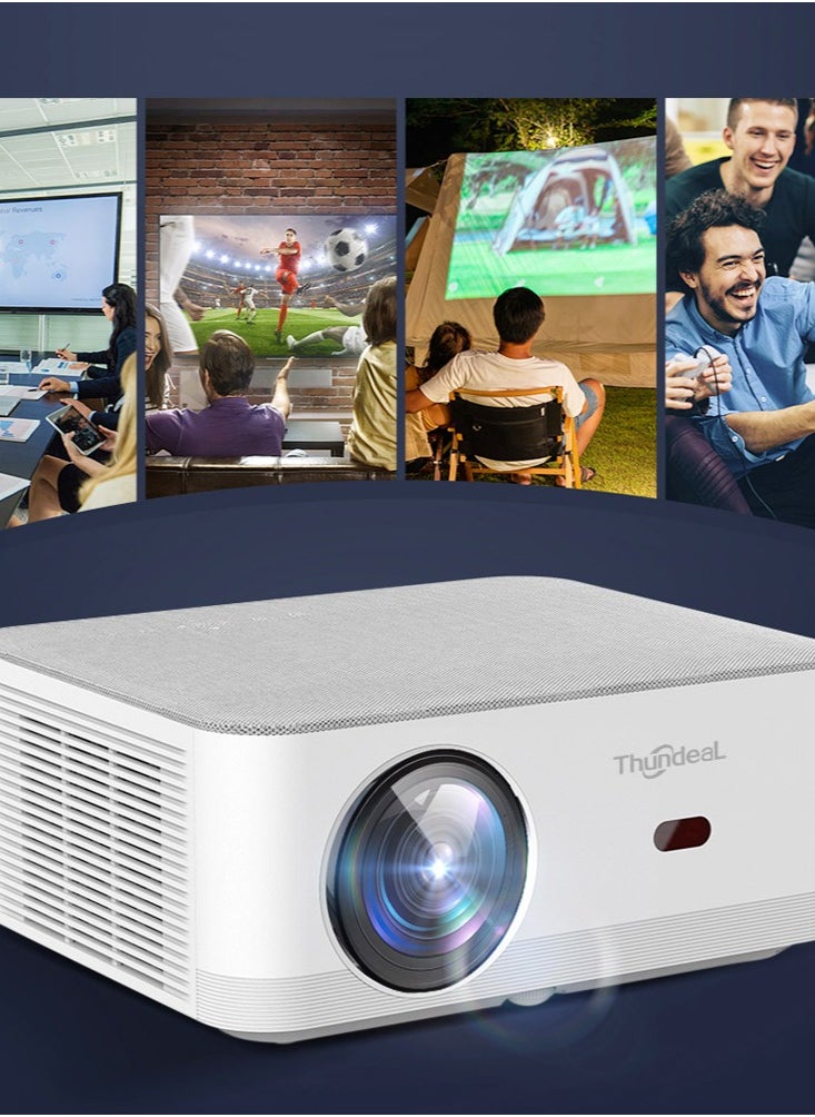 ThundeaL - TD92 Pro Smart Projector with WiFi and Bluetooth,Auto Focus & Keystone, Zoom, Native 1080P Movie, Portable Outdoor Mini Projector,  Full HD Video WiFi Android Projector for Home Theater - Image 1