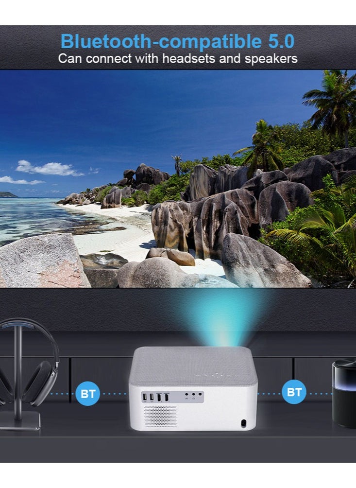 ThundeaL - TD92 Pro Smart Projector with WiFi and Bluetooth,Auto Focus & Keystone, Zoom, Native 1080P Movie, Portable Outdoor Mini Projector,  Full HD Video WiFi Android Projector for Home Theater - Image 1