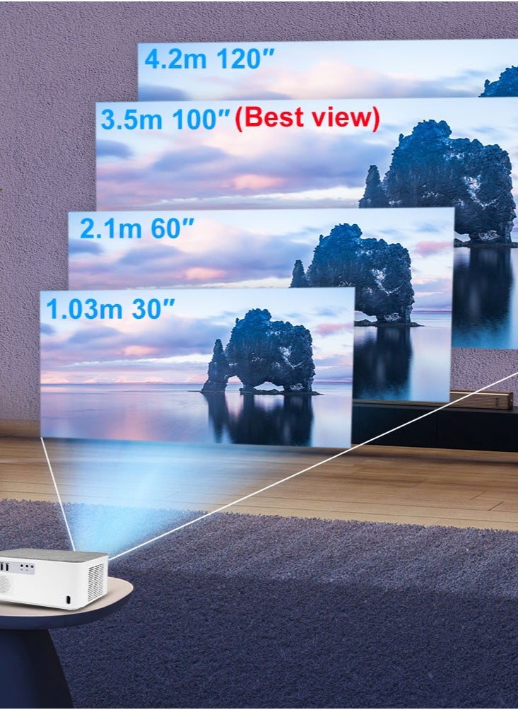 ThundeaL - TD92 Pro Smart Projector with WiFi and Bluetooth,Auto Focus & Keystone, Zoom, Native 1080P Movie, Portable Outdoor Mini Projector,  Full HD Video WiFi Android Projector for Home Theater - Image 1