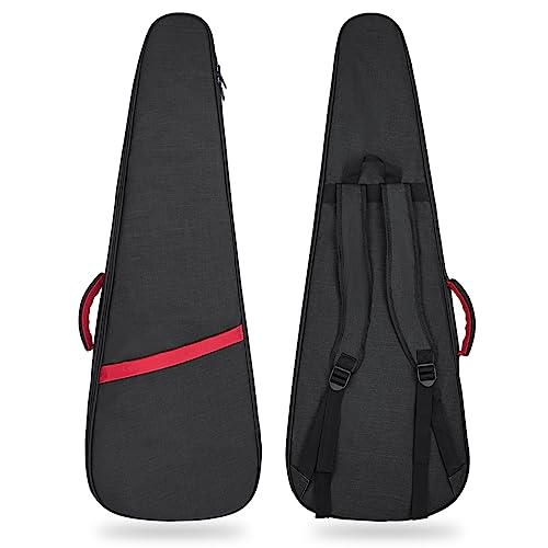 Muscab Electric Guitar Bag 11mm Thick Padded Electric Guitar Gig Bag, 39 Inch Electric Guitar Case Backpack with Neck Strap and Pocket, Black - Image 1