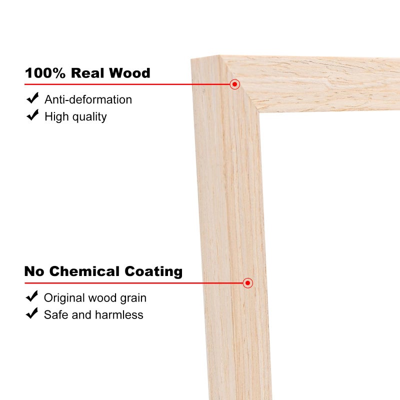 KINLINK 5x7 Picture Frames White Oak  Light Wood Frames with Acrylic Plexiglass for 3.5x5/4x6 with Mat or 5x7 without Mat  Tabletop and Wall Mounting Display  Set of 4 - Image 2