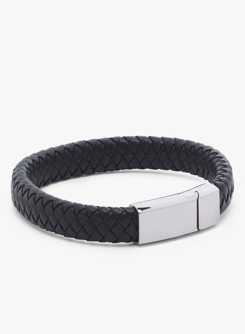 Seventy Five Classic Braided Leather Bracelet - Image 2