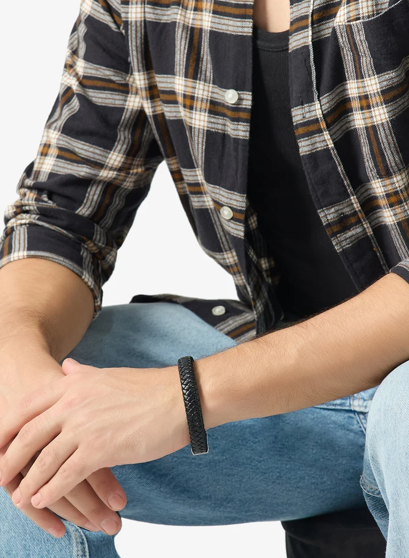 Seventy Five  Braided Leather PU Bracelet for Men | Best Price UAE