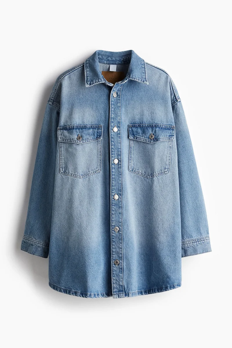 اتش اند ام Oversized Denim Shirt