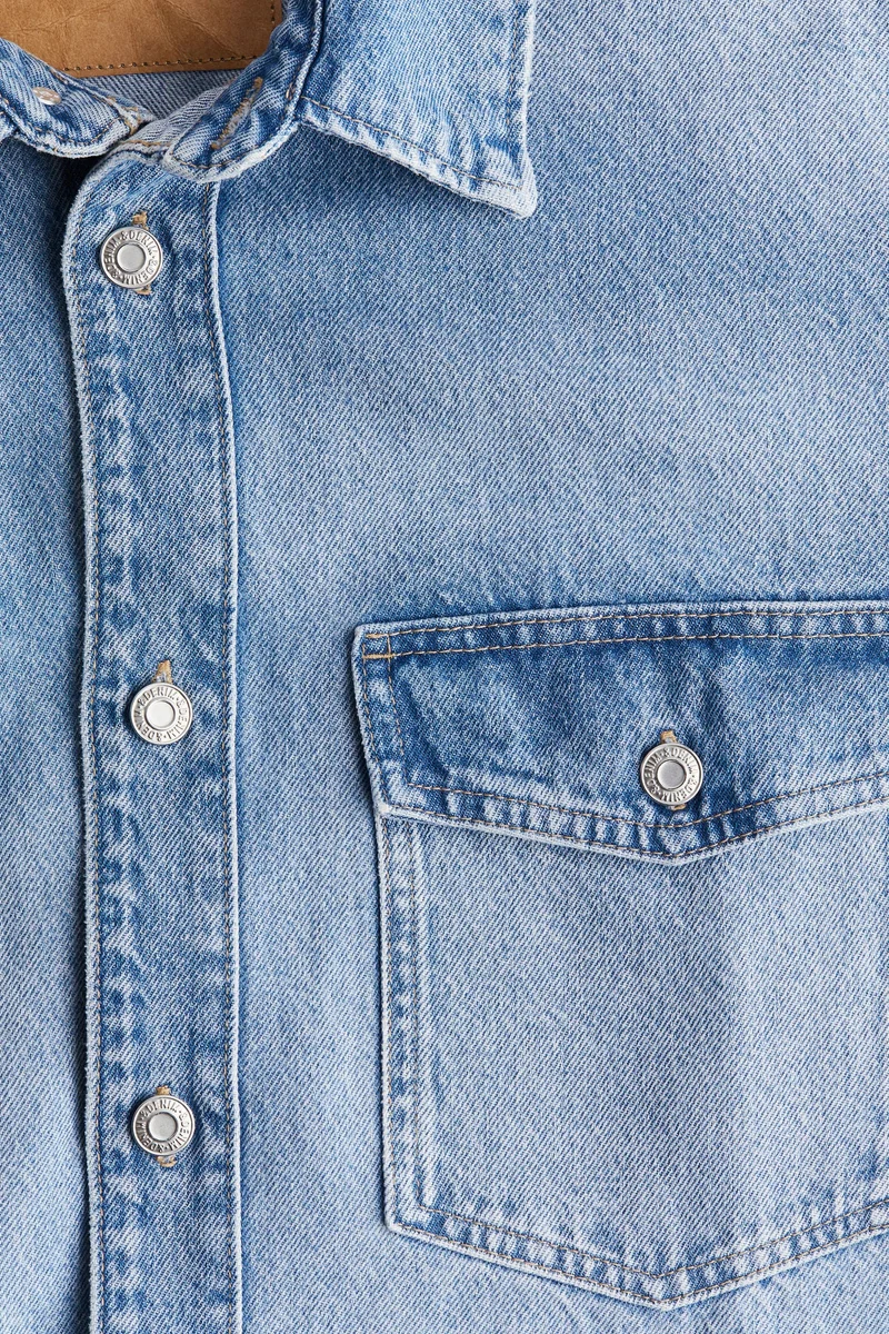 اتش اند ام Oversized Denim Shirt