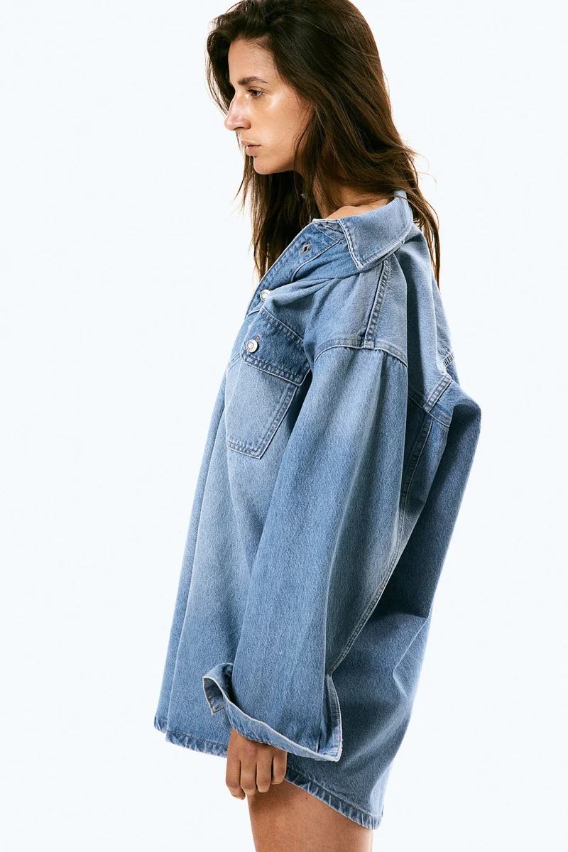 اتش اند ام Oversized Denim Shirt