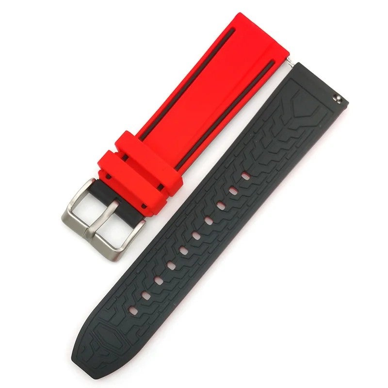 Y&D Silicone Two-Tone Sport Watch Band 20mm 22mm 24mm Quick Release Replacement Smart Watch Strap - Image 1
