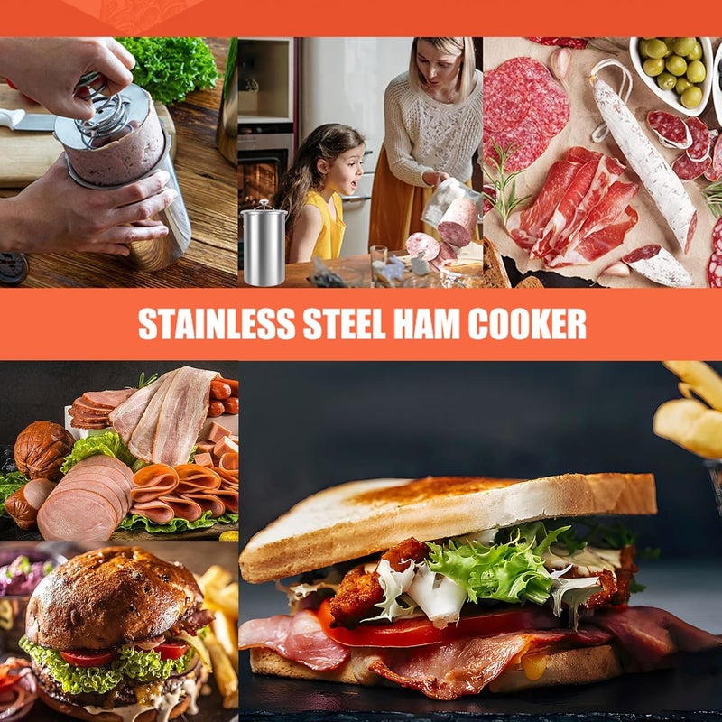 windforgecraft 304 Stainless Steel Ham Press Maker Ham Meat Press Maker Machine with Thermometer Ham Maker Meat Press Tool Homemade Deli Meat Press Marker Machine for Making Homemade Deli Meat - Image 5