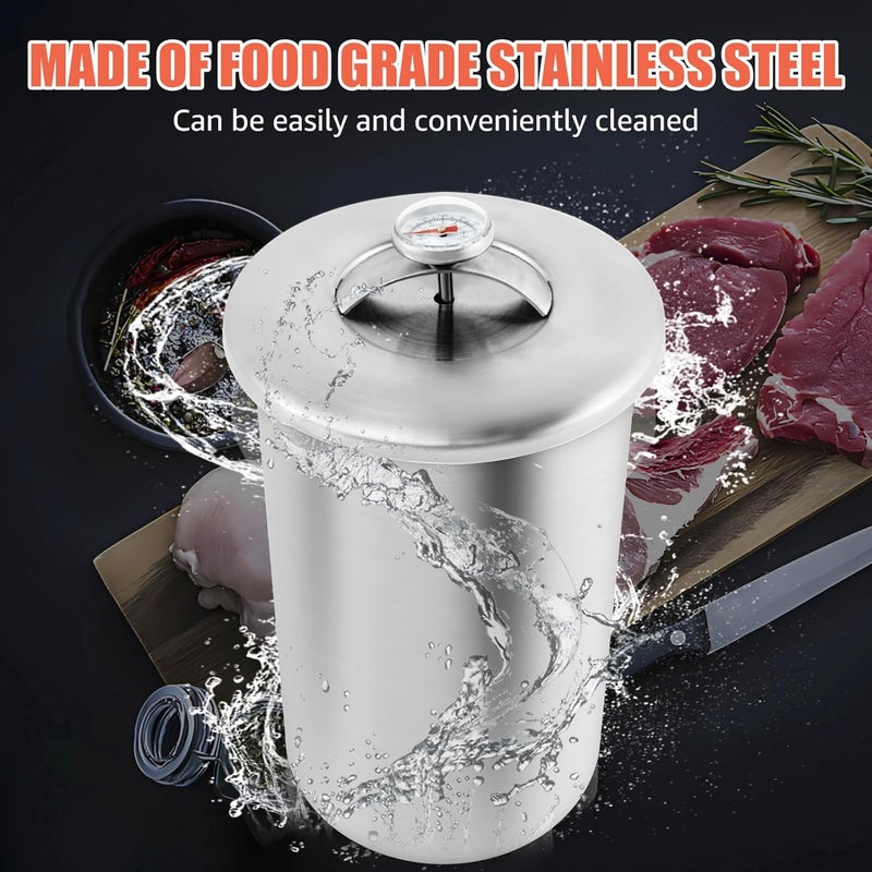 windforgecraft 304 Stainless Steel Ham Press Maker Ham Meat Press Maker Machine with Thermometer Ham Maker Meat Press Tool Homemade Deli Meat Press Marker Machine for Making Homemade Deli Meat - Image 4