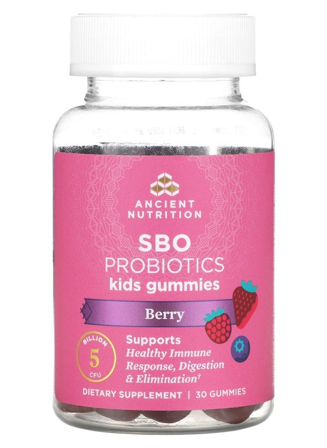 Ancient Nutrition - Kids SBO Probiotics Berry 5 Billion CFU 30 Gummies - Image 1
