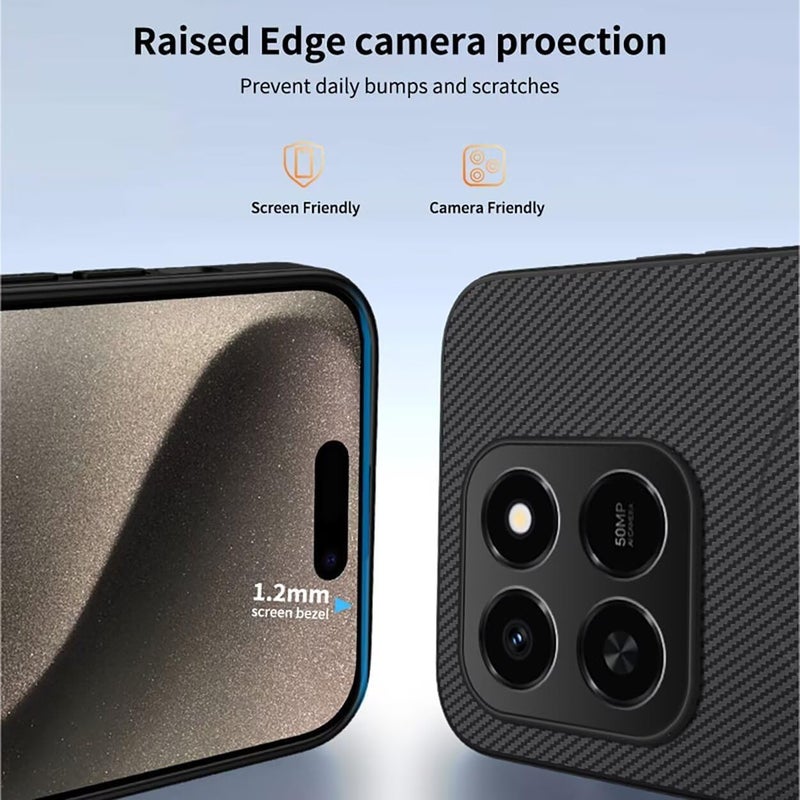 بارالونا حافظة لهاتف Motorola Edge 70 Fusion، غطاء من ألياف الكربون، فائق الخفة ومقاوم للانزلاق، حلقة معدنية مدمجة للشحن المغناطيسي، هيكل رفيع مضاد للصدمات - أزرق - Image 4