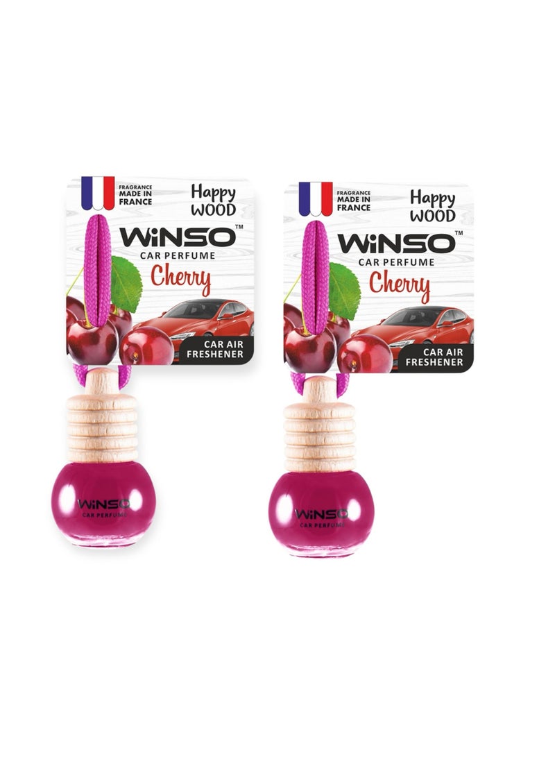 وينسو معطر جو فاخر – Happy Wood Cherry عطر ذو رائحة غريبة وساحرة. العطر مصنوع في فرنسا C160 (عبوة من قطعتين) - Image 1