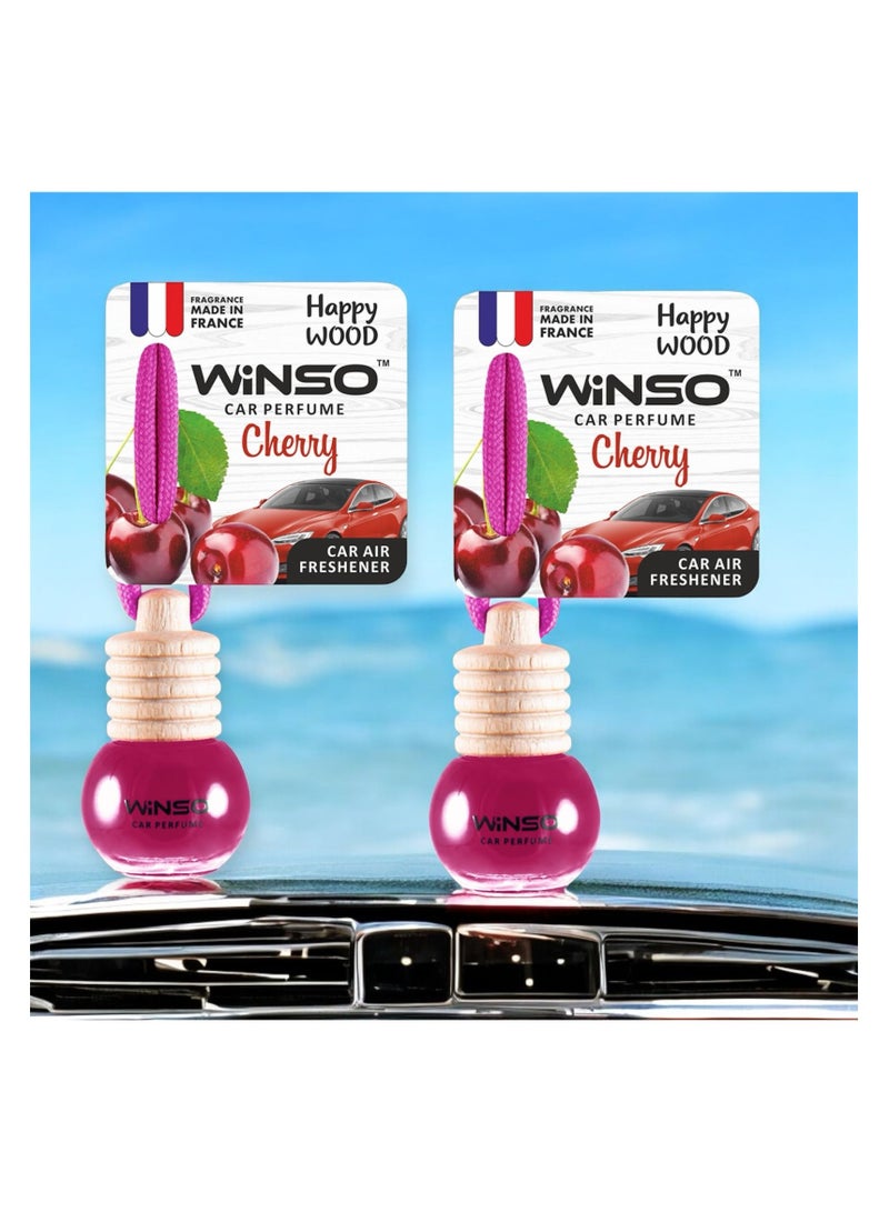 وينسو معطر جو فاخر – Happy Wood Cherry عطر ذو رائحة غريبة وساحرة. العطر مصنوع في فرنسا C160 (عبوة من قطعتين) - Image 2