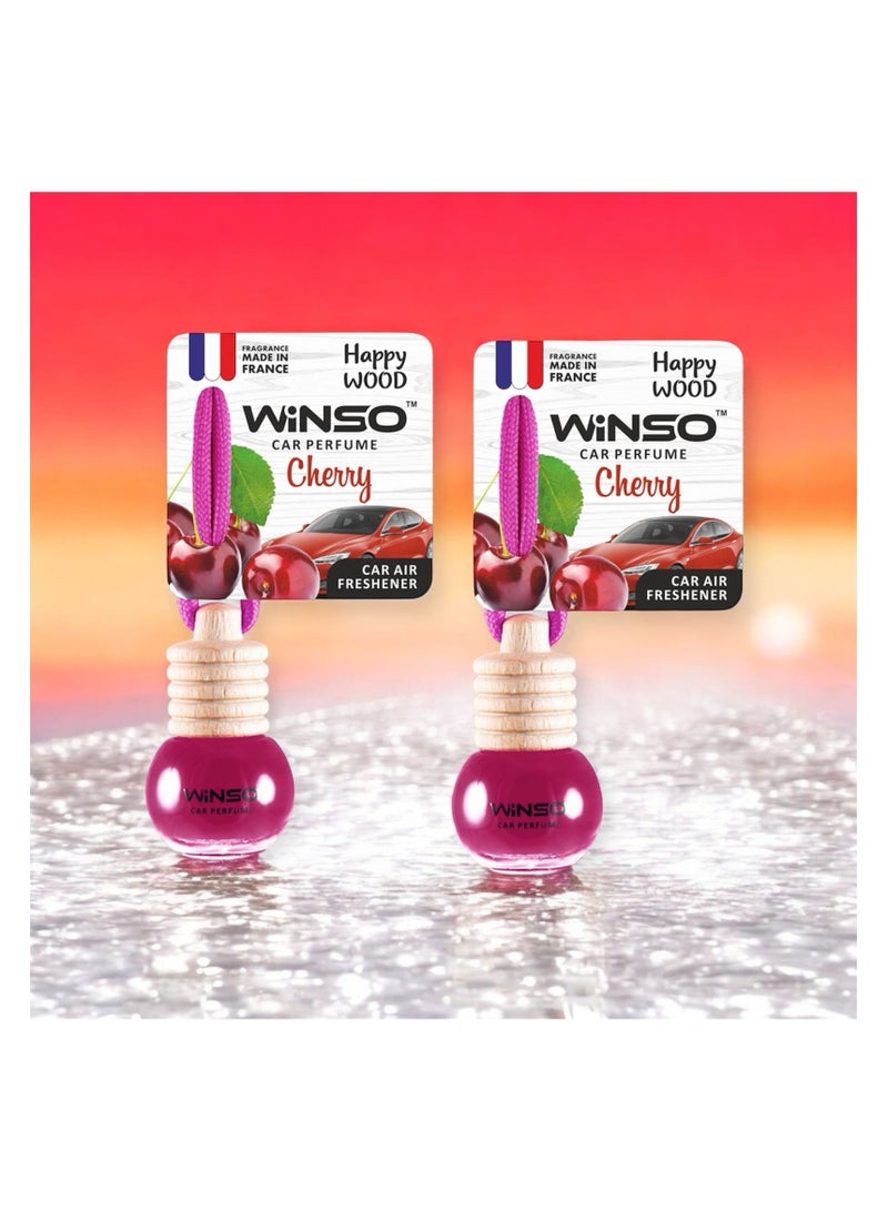 وينسو معطر جو فاخر – Happy Wood Cherry عطر ذو رائحة غريبة وساحرة. العطر مصنوع في فرنسا C160 (عبوة من قطعتين) - Image 3