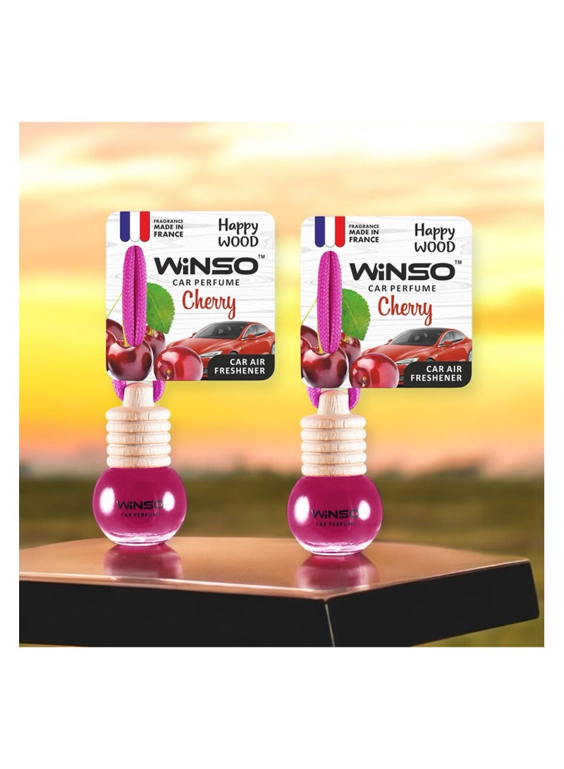 وينسو معطر جو فاخر – Happy Wood Cherry عطر ذو رائحة غريبة وساحرة. العطر مصنوع في فرنسا C160 (عبوة من قطعتين) - Image 4