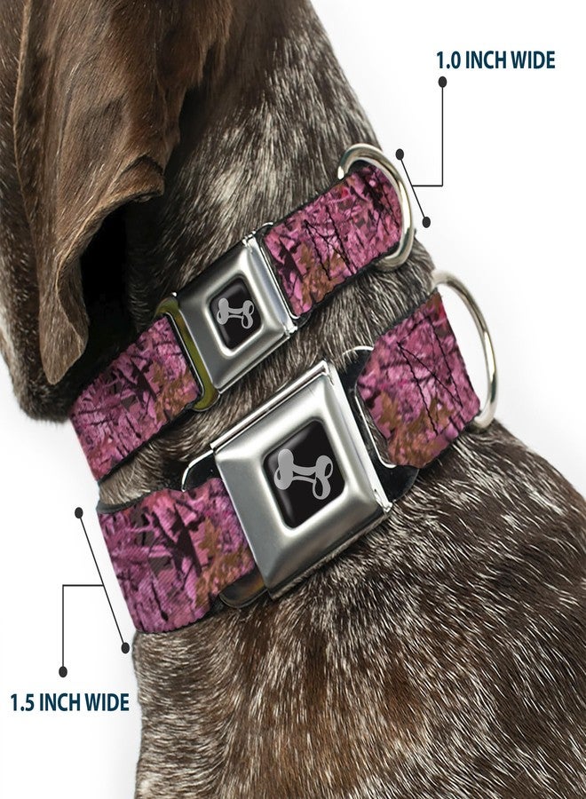 Buckle Down Dog Collar Seatbelt Buckle Hunting Camo Pinks 11 to 17 Inches 1.0 Inch Wide - Image 2