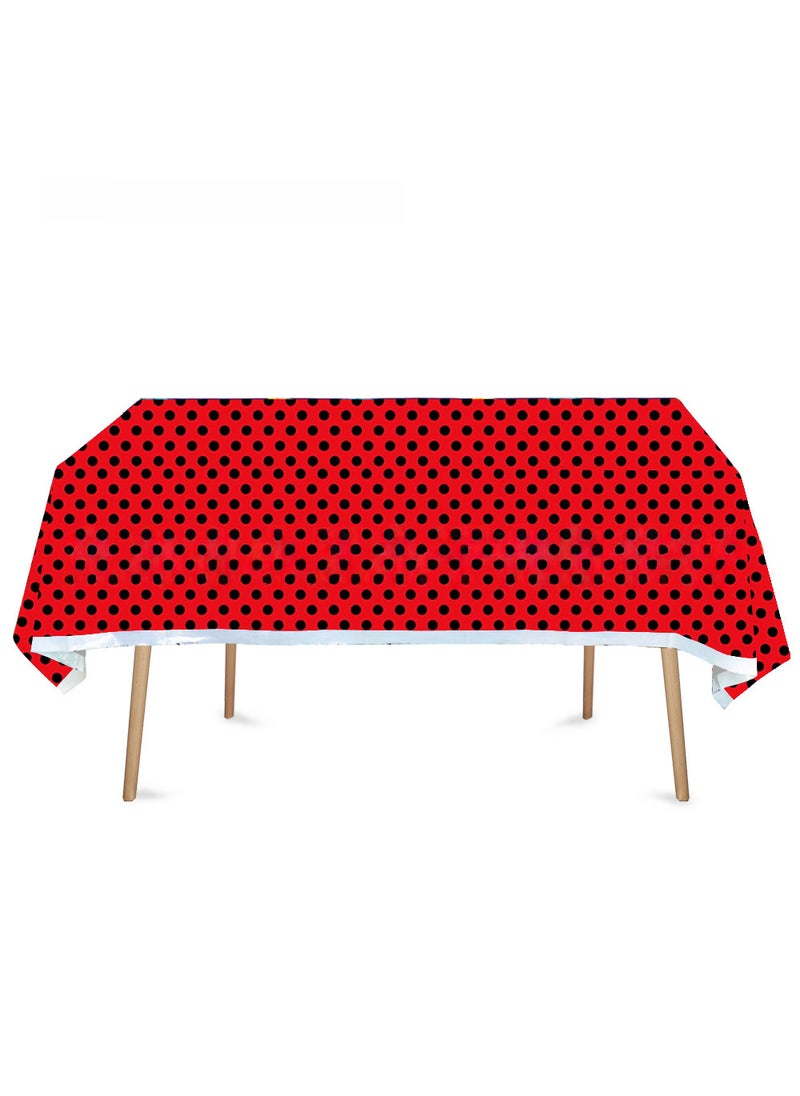 Generic New Ladybug Party Supplies Kit for Birthday Tablecloth 1PCS1.3*2.2M-seven-star Ladybug 