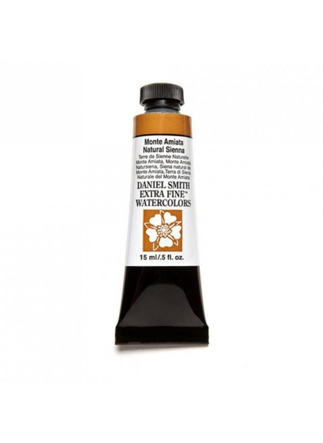 Daniel Smith DANIEL SMITH Extra Fine Watercolor 15ml Paint Tube, Monte Amiata Natural Sienna (284600056), 0.5 Fl Oz (Pack of 1)  - Image 1