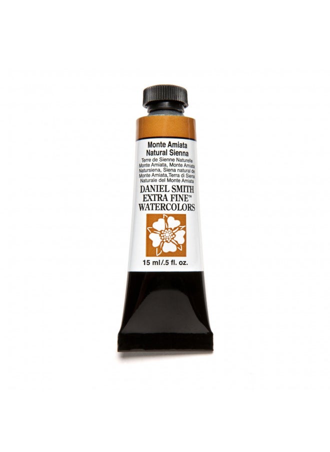 Daniel Smith DANIEL SMITH Extra Fine Watercolor 15ml Paint Tube, Monte Amiata Natural Sienna (284600056), 0.5 Fl Oz (Pack of 1)  - Image 3