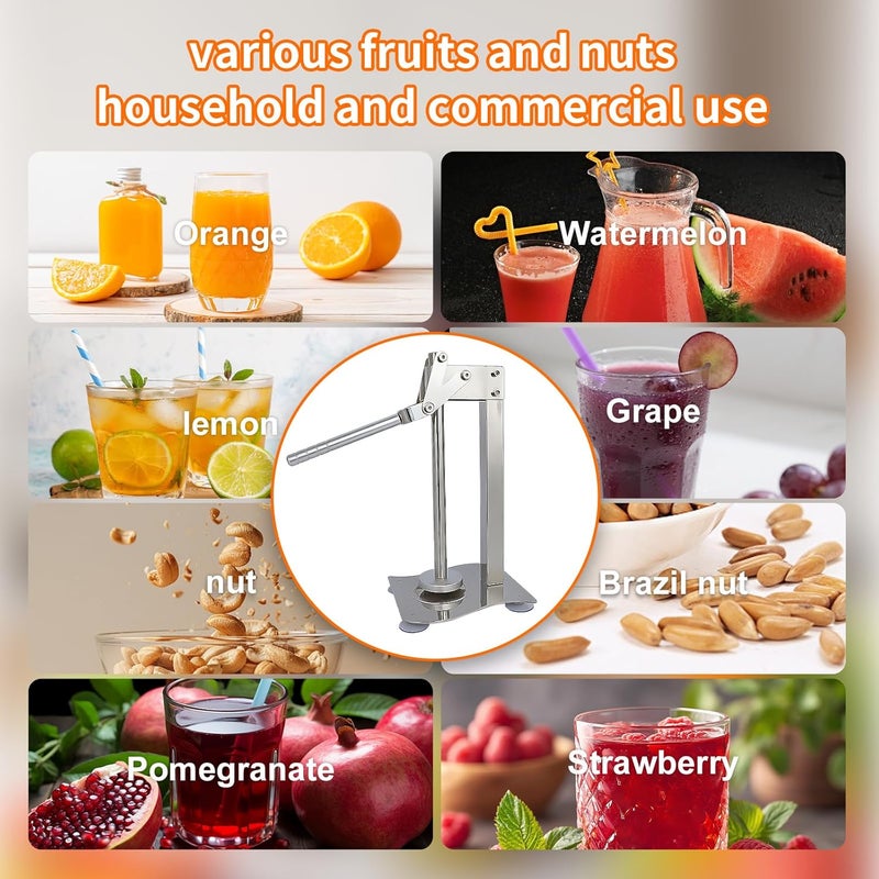 WENNING Manual desktop heavy duty lemon smasher orange juicer lemon squeezer citrus juicer fruit crusher lime extractor nut grinder for fruit and nuts（WN014) - Image 2