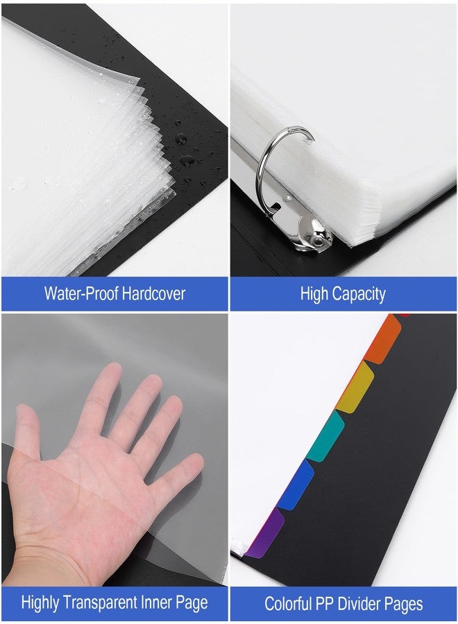 Uquelic 50 Pocket Presentation Binder with Clear Sleeves Letter/A4 Size - Image 3