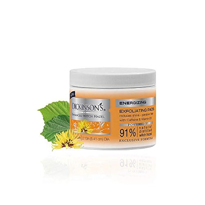 Dickinson's Enhanced Energizing Exfoliating Pads, 91% Natural Formula, 60 Count - Image 1