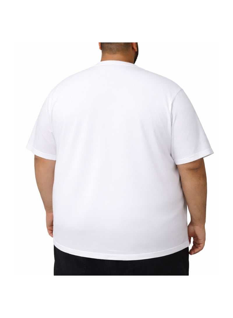 OVERS Plus Size Plain White T-Shirt  for Men - Image 3