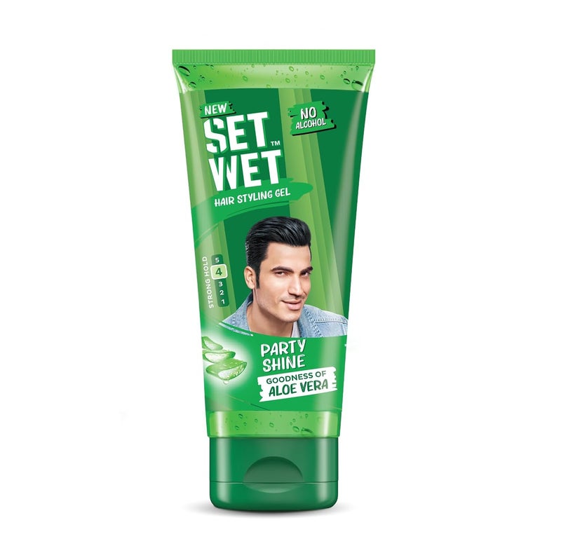 SET WET Set Wet Styling Hair Gel for Men Party Shine 100gm Strong Hold High Shine For Short to Medium Hair No Alcohol No Sulphate - Image 1