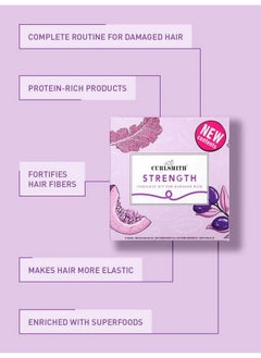 CURLSMITH Curlsmith - Strength Complete Kit for Damaged Hair, with Core Strength Shampoo, Multi-Tasking Conditioner, Bond Curl & Shape Up Aqua Gel  - Image 3
