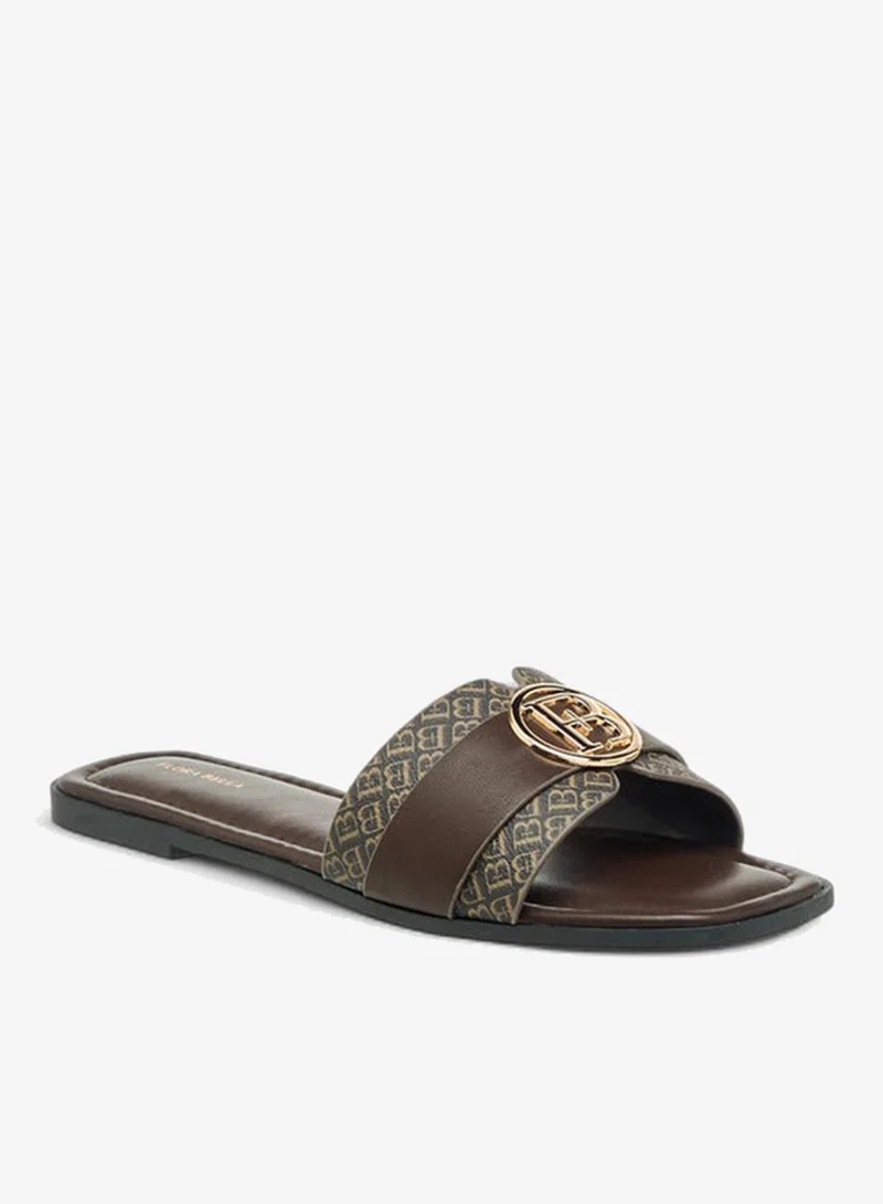Flora Bella By Shoexpress Women Monogram Print Slides