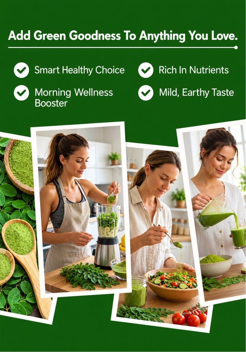 Bliss of Earth Organic Moringa Powder 250g, Pure Moringa Leaf Powder, Superfood Rich in Vitamins & Minerals, Energy, Immunity & Detox, Vegan, Gluten-Free - Image 5