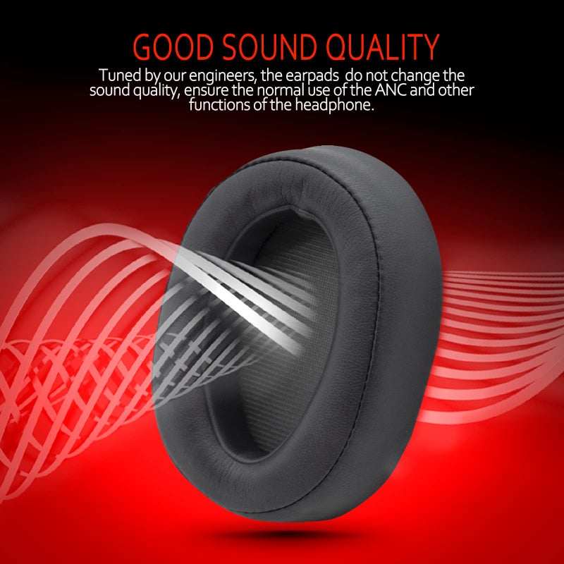 Krone Kalpasmos Replacement Earpads for Sony WH-H900N h.Ear on 2 & Sony MDR-100ABN Headphones, Sony Headphone Cushions Compatible with Sony 900N, Sony WH H900N earpads with Soft Foam Leather(Grey) - Image 3