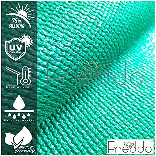 FREDDO FREDDO HDPE Fabric Cotton Webbing Sun Shade Sails 7580 Protection from Sun UV Rays Ideal for Car Parking Outdoor Garden Balcony Patio Green Color 20 ft x 40 ft Pack of 1 Piece  - Image 3