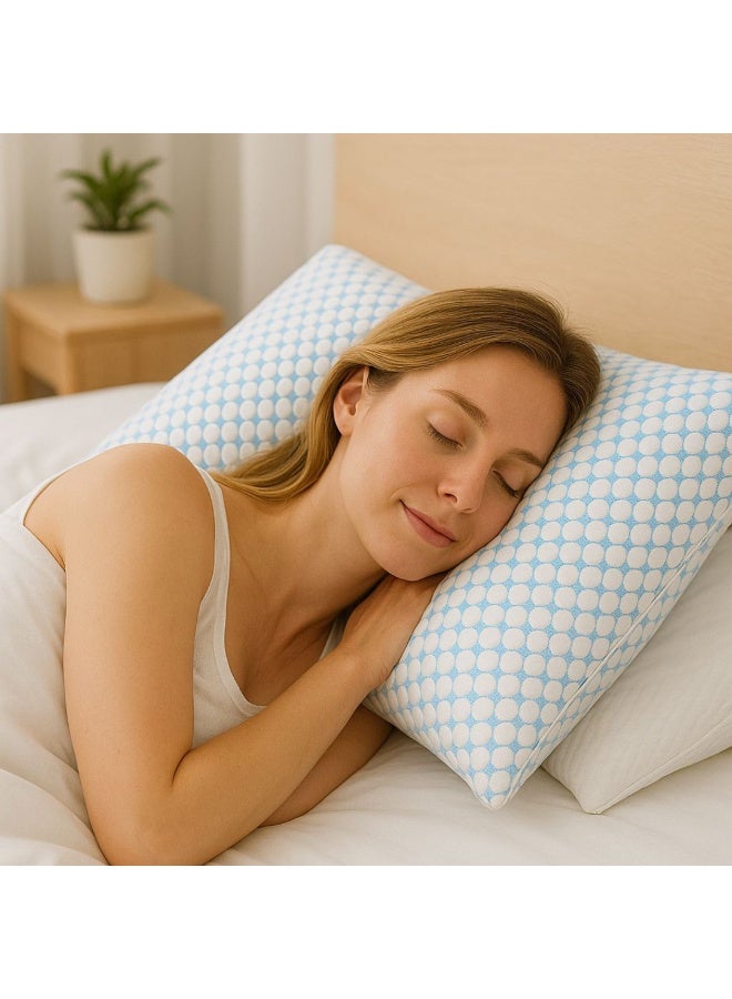 أميريكان لينين وسادة إسفنجية فاخرة مريحة من ميموري فوم - مقاس كينج، مريحة وقابلة للتعديل | دعم ناعم لمن ينامون على جانبهم أو ظهرهم أو في أوضاع متعددة | وسادة جل فاخرة مضادة للحساسية، قابلة للتهوية، مع غطاء قابل للإزالة والغسل - Image 3