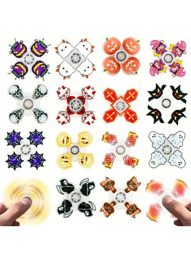 مجموعة ألعاب دوامات الهالوين 4 قطع جوائز لعبة خدعة أم حلوى للحفلات - Image 1