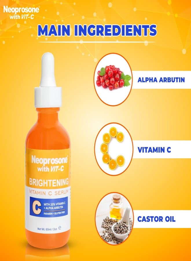 Neoprosone Brightening Serum - 2 Fl oz / 60ml - Formulated to Fade Dark Spots and to Prevent Skin Discolouration, with Alpha Arbutin Complex and Vitamin C - Image 3