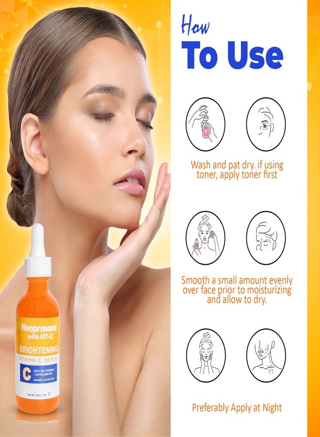 Neoprosone Brightening Serum - 2 Fl oz / 60ml - Formulated to Fade Dark Spots and to Prevent Skin Discolouration, with Alpha Arbutin Complex and Vitamin C - Image 5
