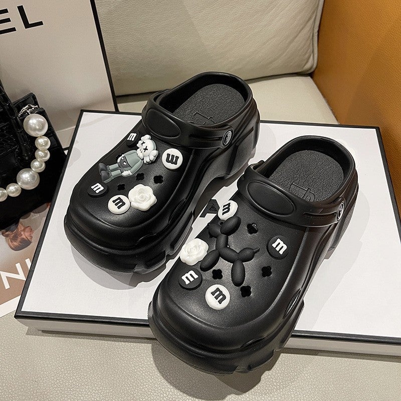 Fashion Slip-on Beach Clogs Sandals for WomenTank Black-[Sesame Street]] Tank Black-[Sesame Street]] 