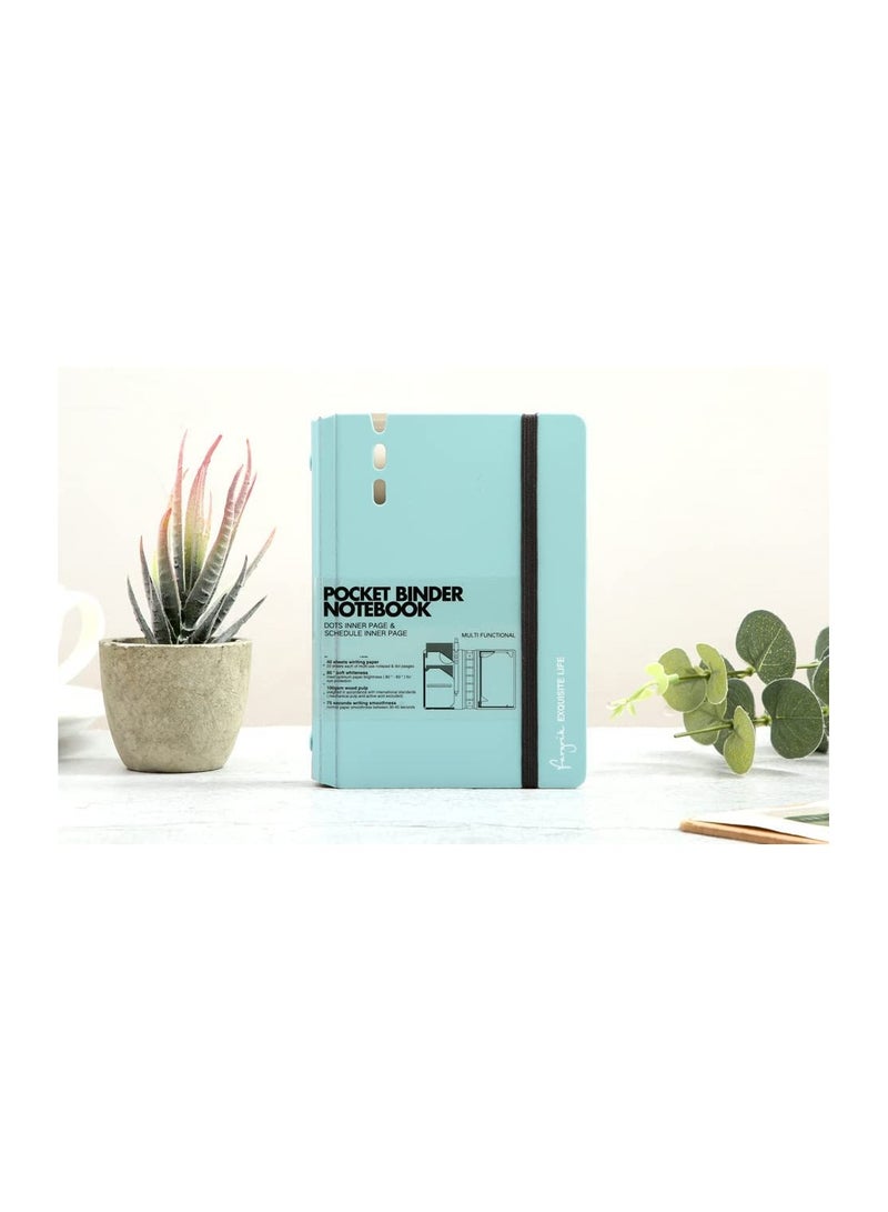 SOLARAE Hardcover Mini Spiral Notebooks, Refillable Cute College Notepads with Dividers, 4x5.7 Inch, Blue, Perfect for Work Planning, Office, and School Supplies (2 Pack) - Image 2